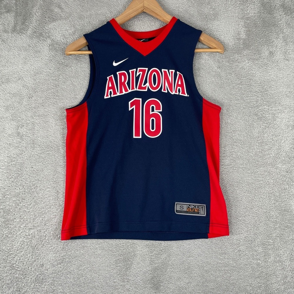 Nike Arizona Wildcats Basketball Jersey Kids Small Blue Elite 16
